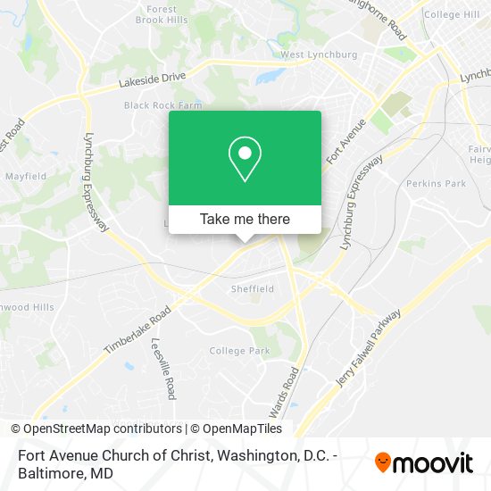 Fort Avenue Church of Christ map