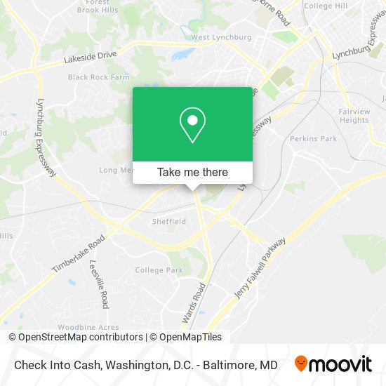 Check Into Cash map
