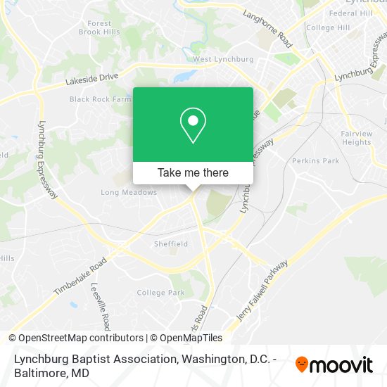 Mapa de Lynchburg Baptist Association