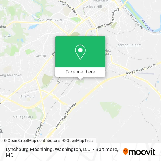 Mapa de Lynchburg Machining