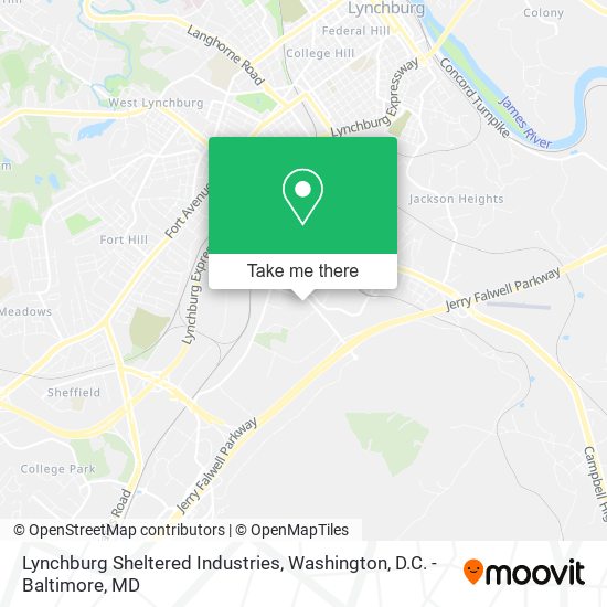 Lynchburg Sheltered Industries map