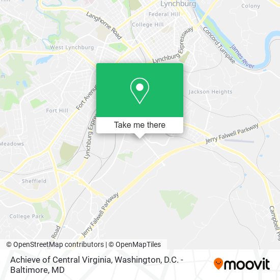Achieve of Central Virginia map