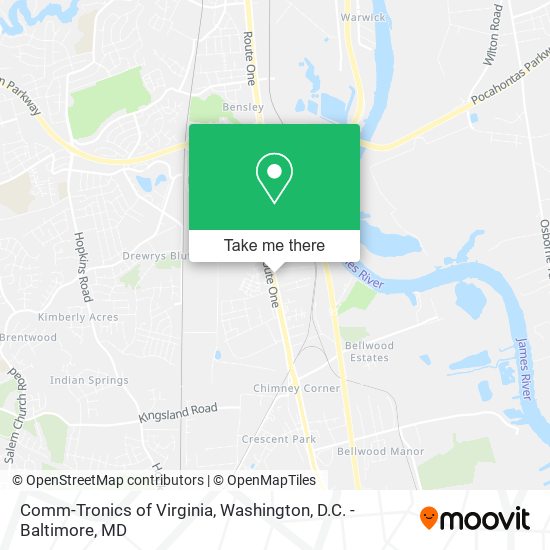 Comm-Tronics of Virginia map