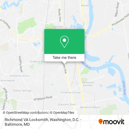 Richmond VA Locksmith map