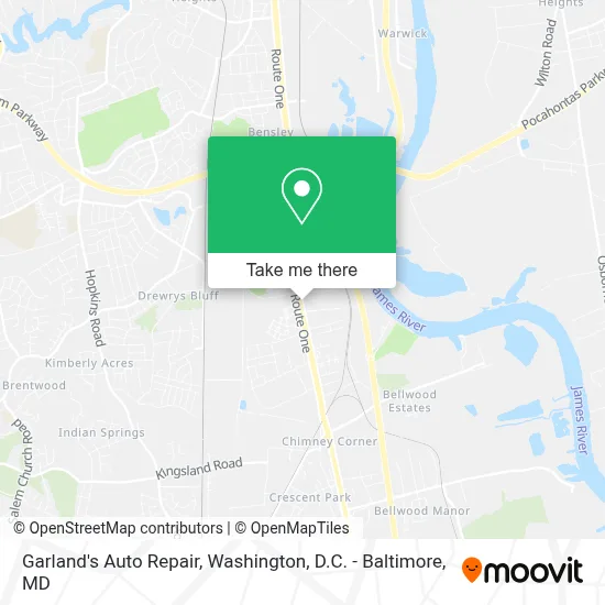 Garland's Auto Repair map