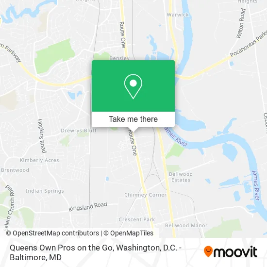 Queens Own Pros on the Go map