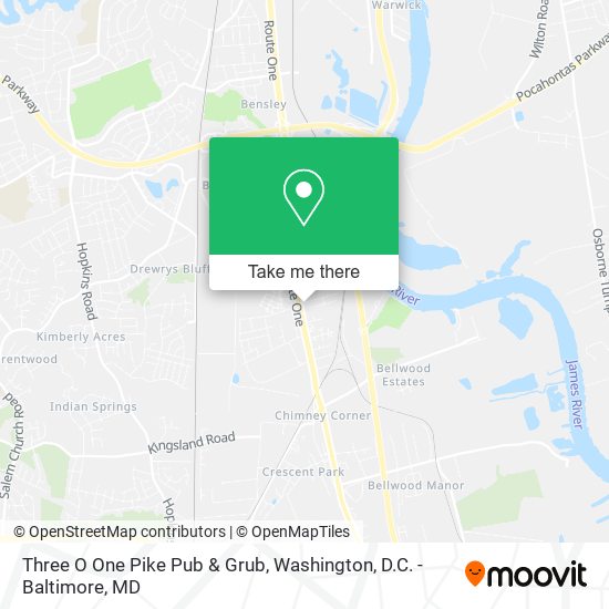 Mapa de Three O One Pike Pub & Grub