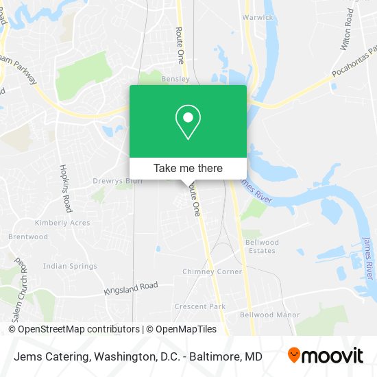 Jems Catering map