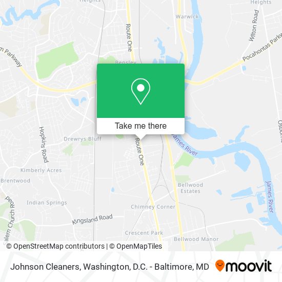 Johnson Cleaners map