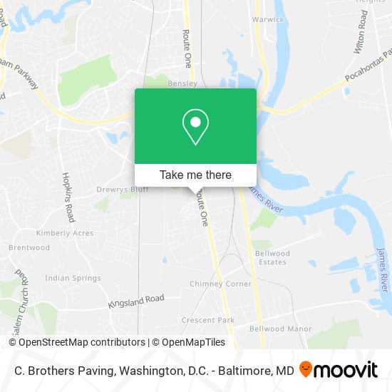 C. Brothers Paving map