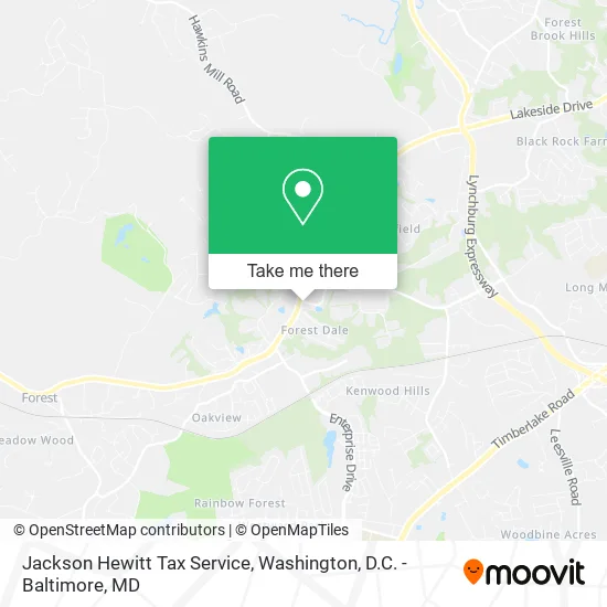 Jackson Hewitt Tax Service map