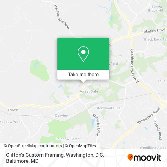 Clifton's Custom Framing map