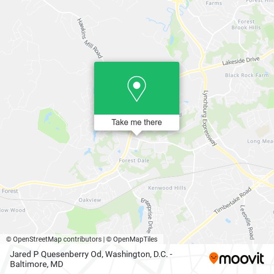 Jared P Quesenberry Od map