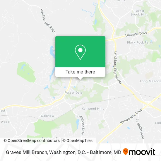 Graves Mill Branch map