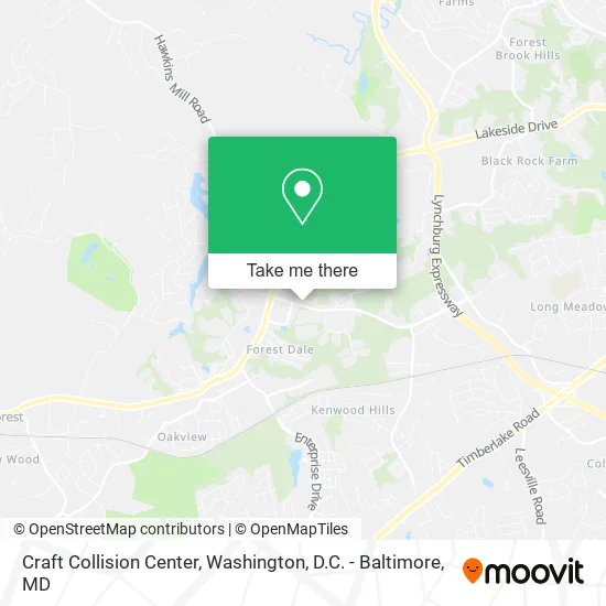 Craft Collision Center map