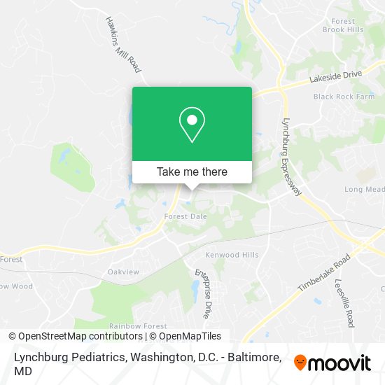 Lynchburg Pediatrics map
