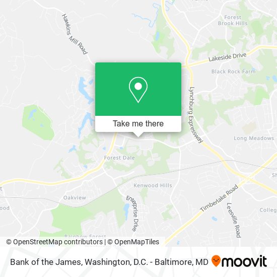 Mapa de Bank of the James
