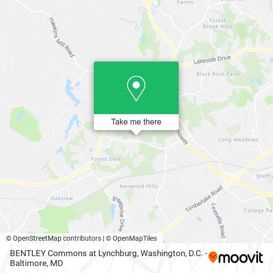 BENTLEY Commons at Lynchburg map