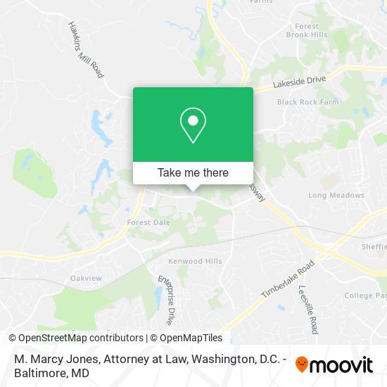 Mapa de M. Marcy Jones, Attorney at Law