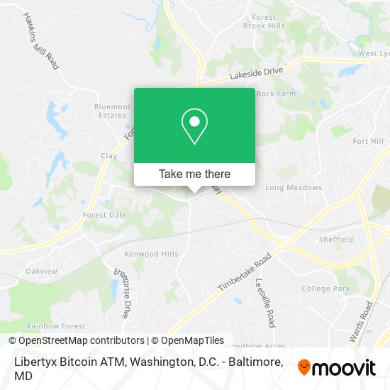 Mapa de Libertyx Bitcoin ATM