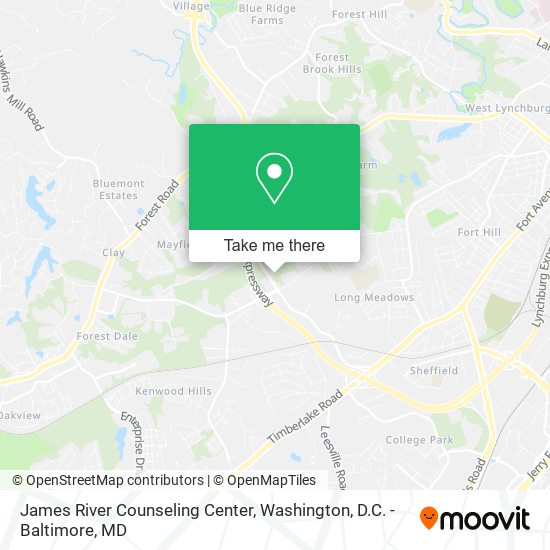 James River Counseling Center map