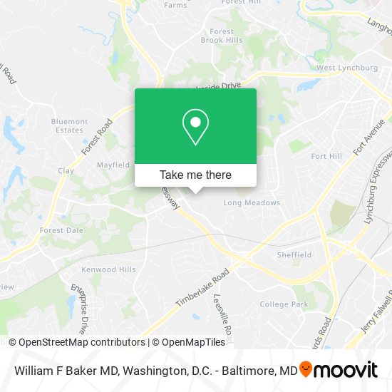 William F Baker MD map