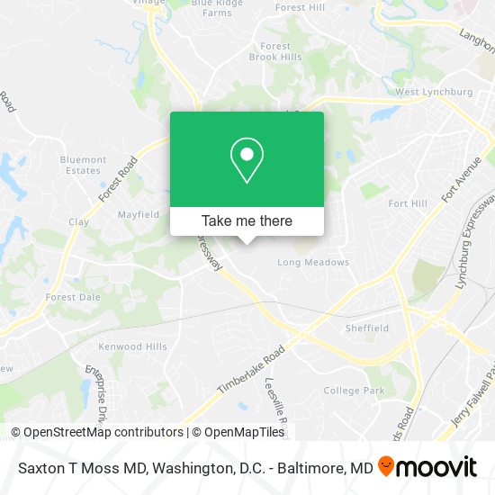 Saxton T Moss MD map