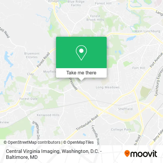 Central Virginia Imaging map