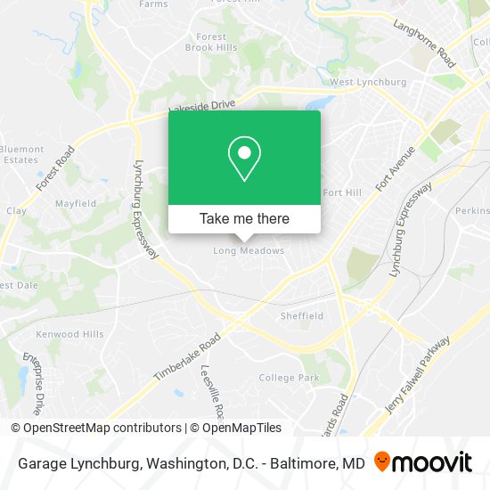 Garage Lynchburg map
