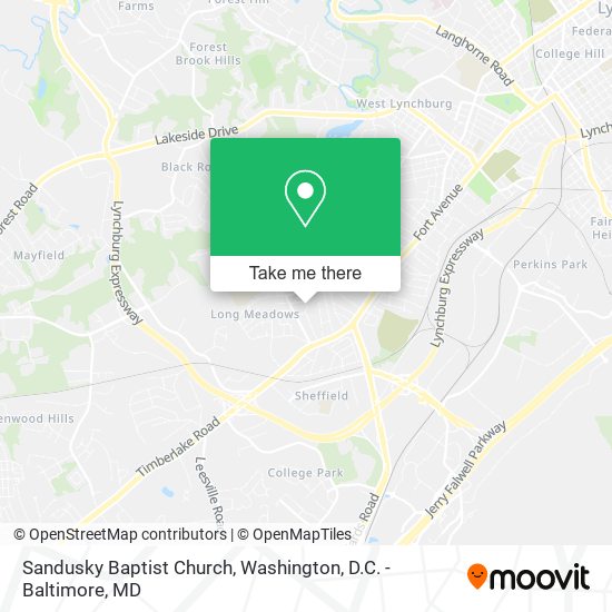 Mapa de Sandusky Baptist Church