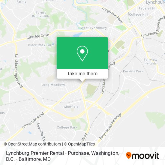 Mapa de Lynchburg Premier Rental - Purchase