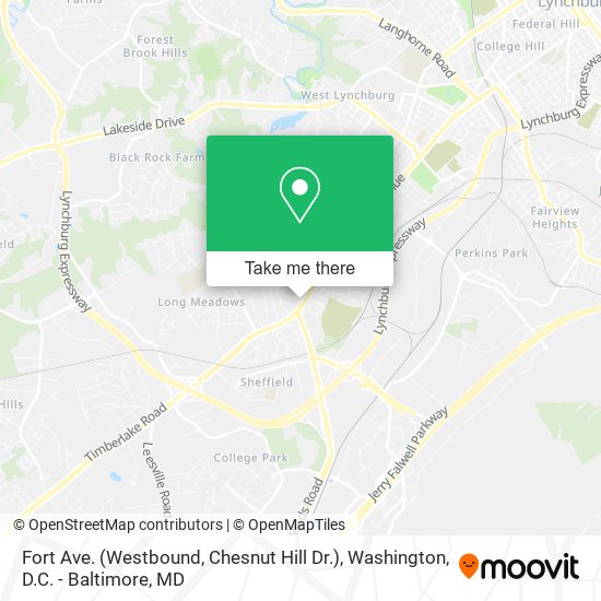 Mapa de Fort Ave. (Westbound, Chesnut Hill Dr.)