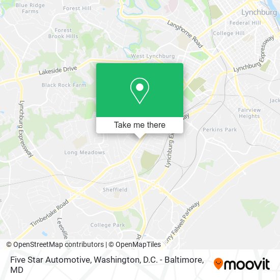 Five Star Automotive map