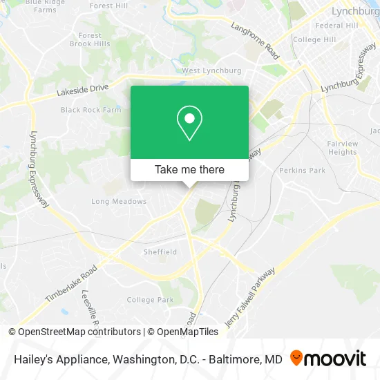 Hailey's Appliance map