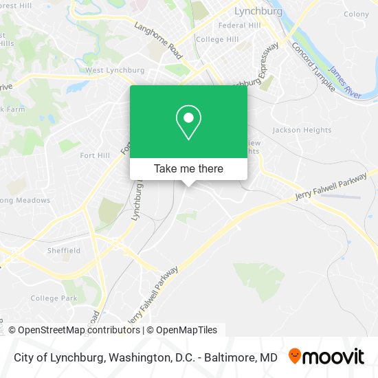 City of Lynchburg map