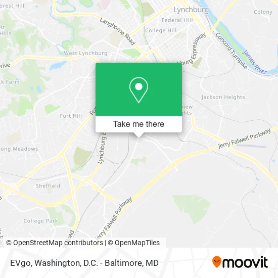 Mapa de EVgo