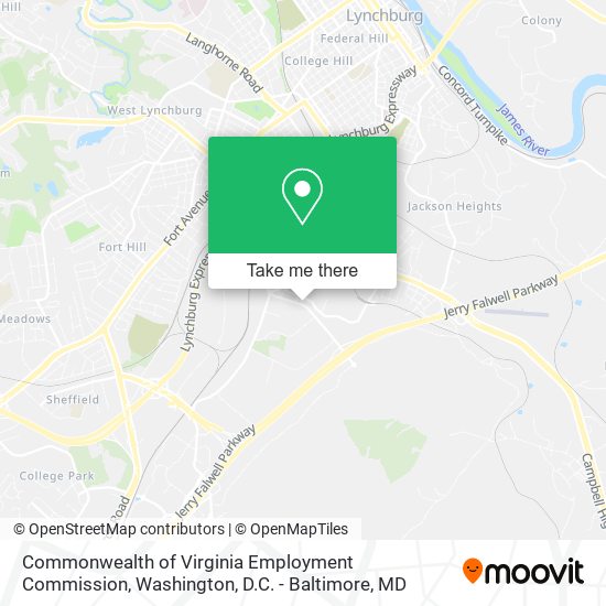 Commonwealth of Virginia Employment Commission map