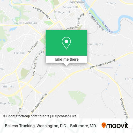 Mapa de Bailess Trucking