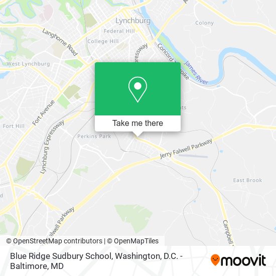 Mapa de Blue Ridge Sudbury School