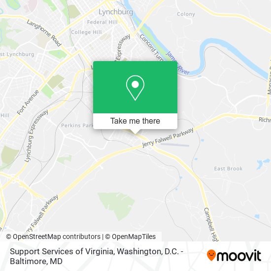 Support Services of Virginia map