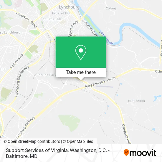 Support Services of Virginia map