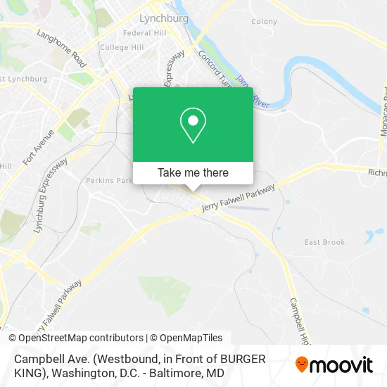 Campbell Ave. (Westbound, in Front of BURGER KING) map