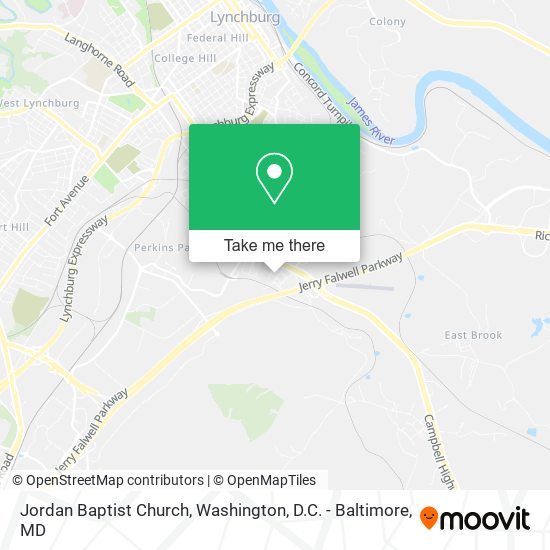 Jordan Baptist Church map