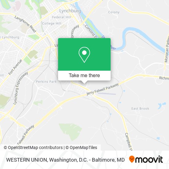 WESTERN UNION map