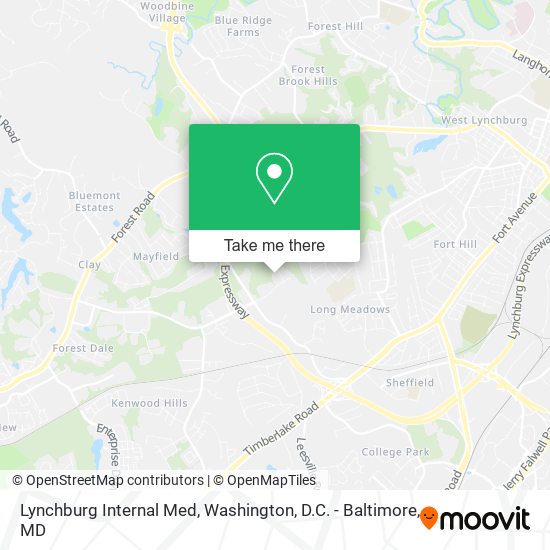 Lynchburg Internal Med map
