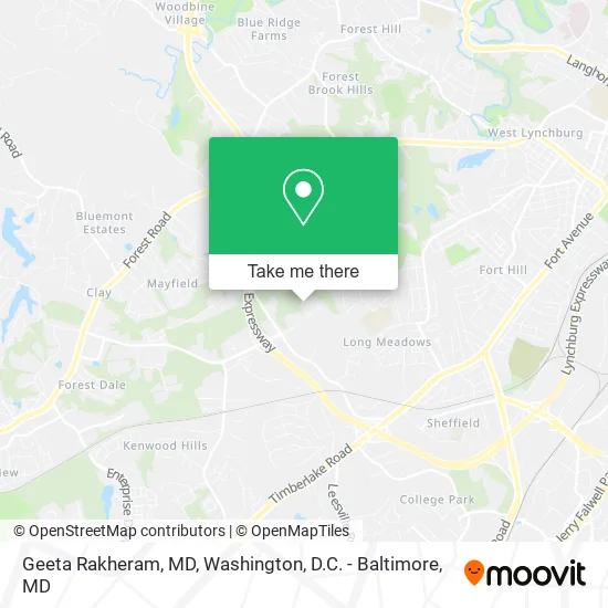 Geeta Rakheram, MD map