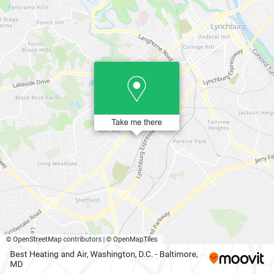 Best Heating and Air map