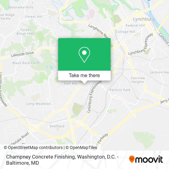Champney Concrete Finishing map