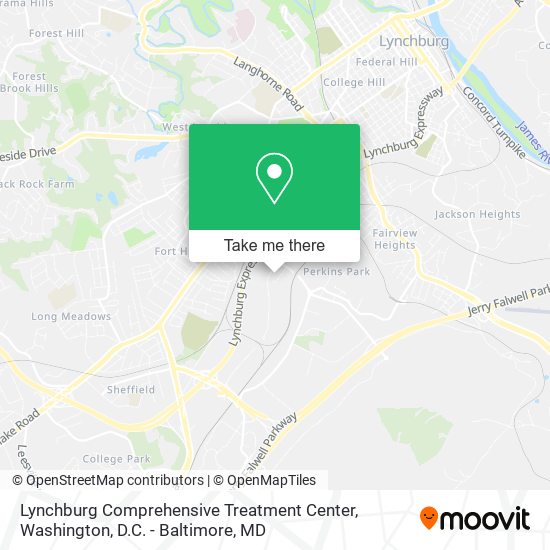 Lynchburg Comprehensive Treatment Center map