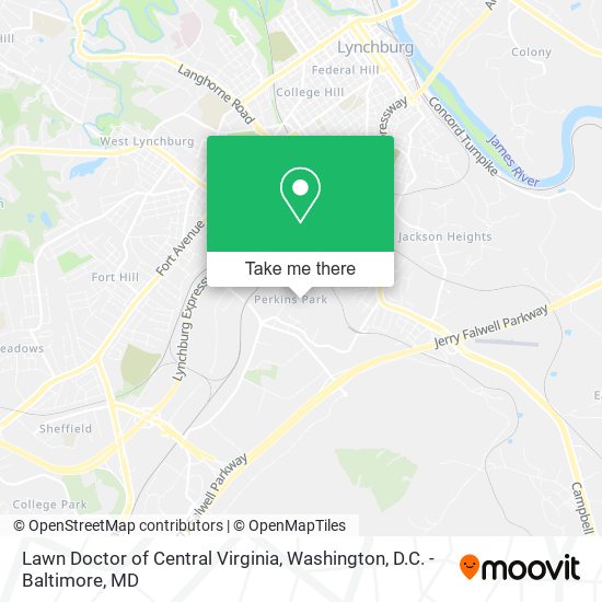Lawn Doctor of Central Virginia map